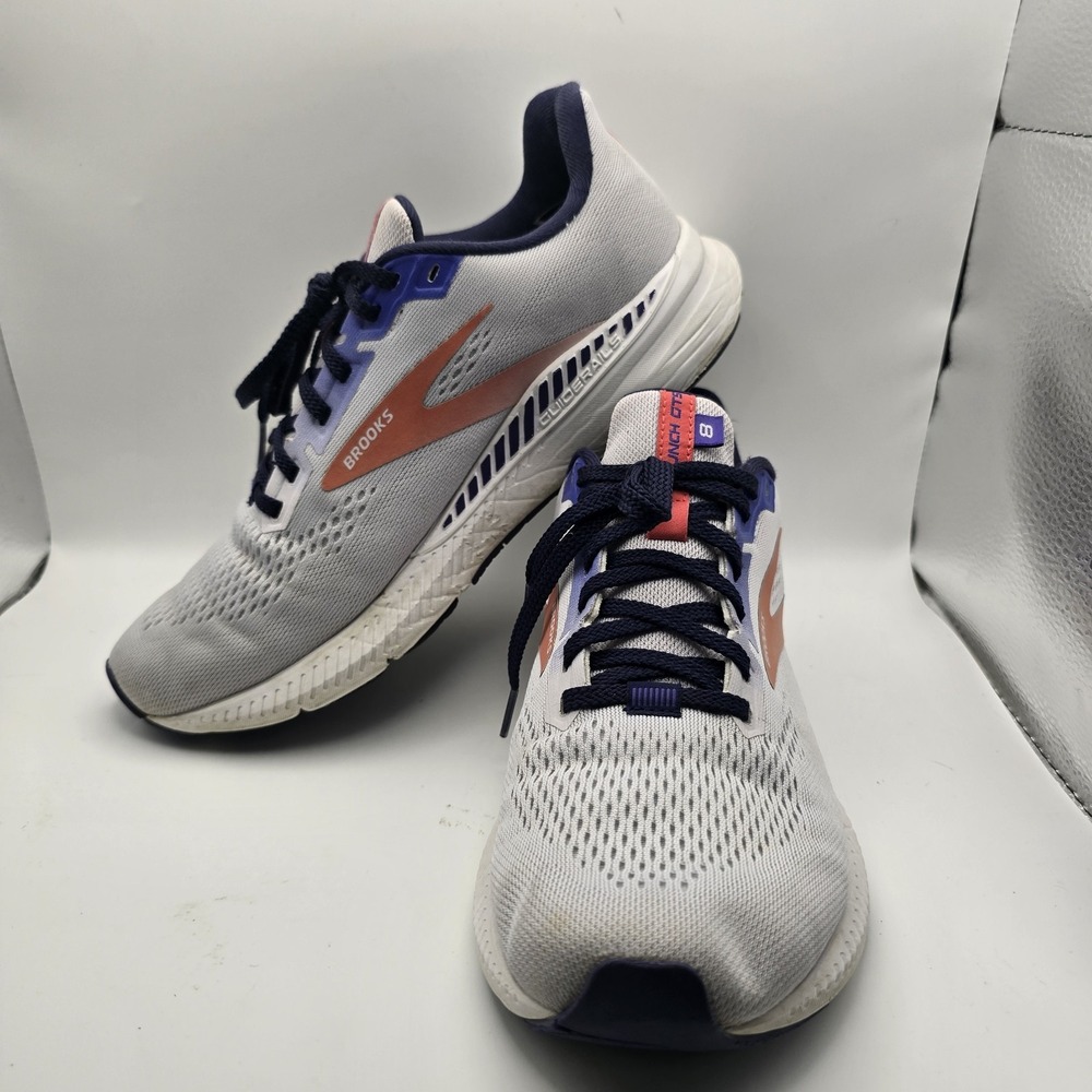Brooks Launch GTS 8 Women's Running Shoes Gray Purple Pink Size 9 Medium (B)